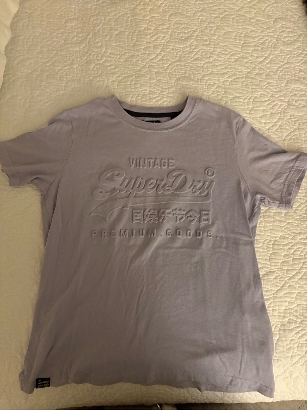 Superdry Women’s Short Sleeve Embossed Logo Tee - Light Lavender